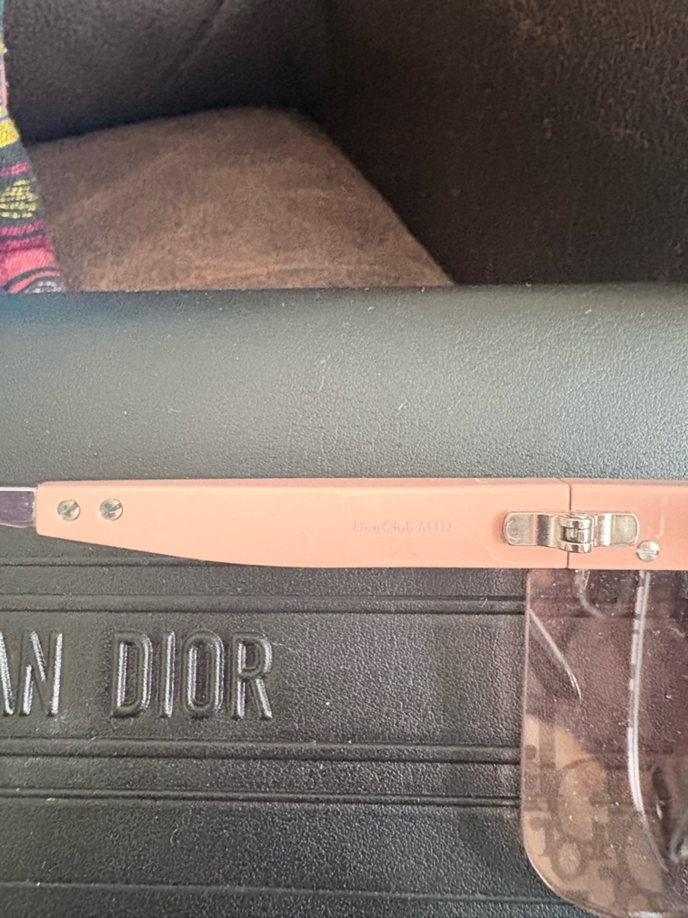 Dior Pink Shield Sunglasses with Logo Visor - Picture 6 of 7